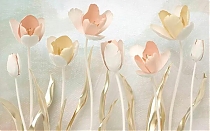 FANT-067 Персиковые тюльпаны с позолотой