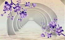 GM035 Объемные арки с фиолетовыми цветами