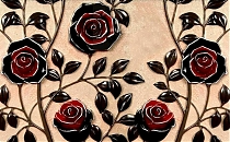 NC060 Черные розы под керамику
