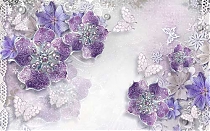 RH-002 Ювелирные фиолетовые цветы